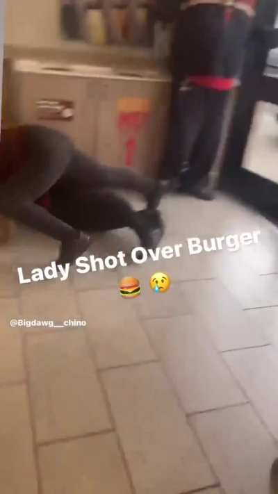 Woman gets shot at Bk over a burger