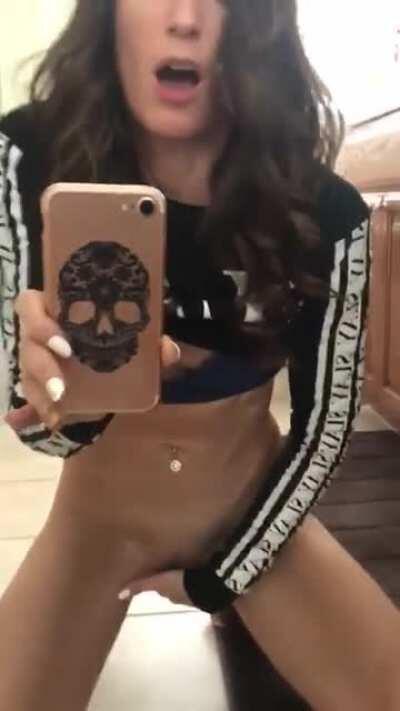 The bathroom is the perfect midday cum break!