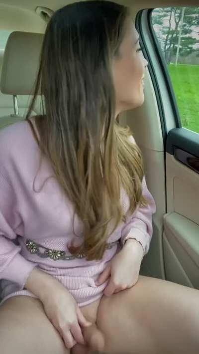 Just having some fun in the car… hope I don’t get caught 🙈