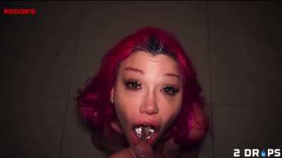 Lily Lou drinks his piss