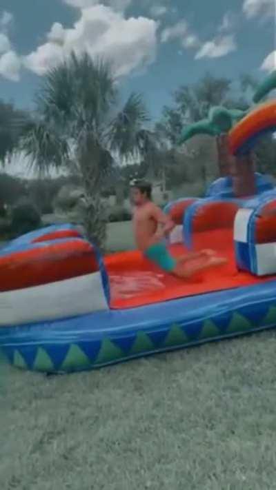 Water slide chaos.