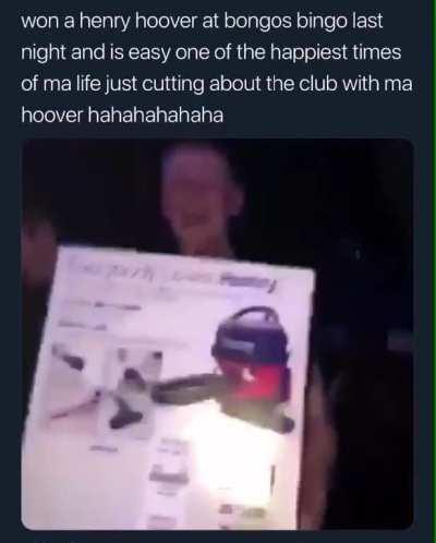 Hold my beer whilst I win a vacuum cleaner