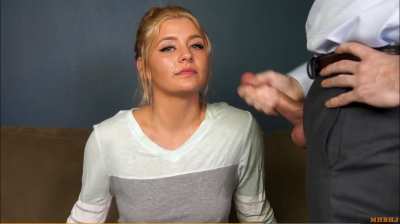 Coworker Sits Silently While You Cum on Her