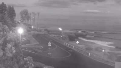 Truck flying off cliff in San Diego, CA in apparent 