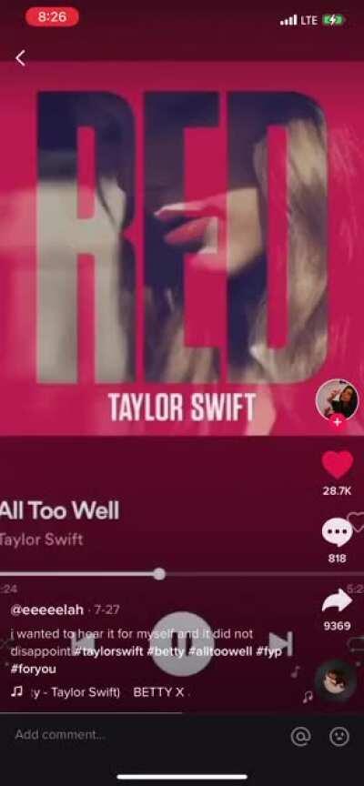 I found this amazing Betty/All Too Well mashup on tiktok and it literally gave me chills