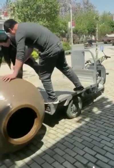 To load a heavy item