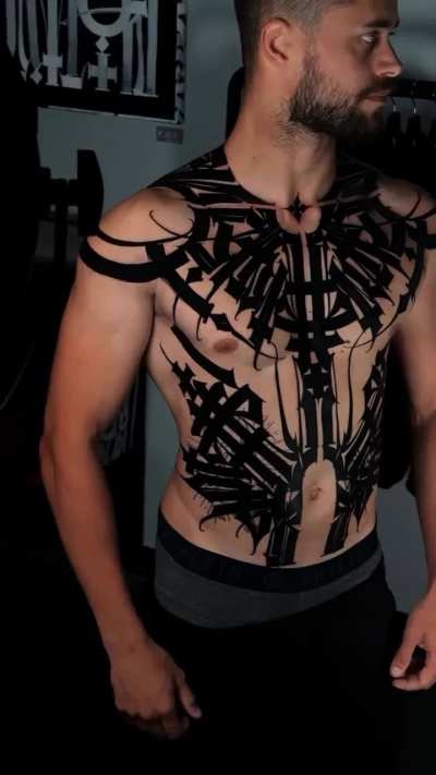 Perfect black calligraphy tattoo artwork by © Igor Klimin, Düsseldorf, Germany.