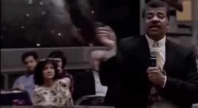 Neil deGrasse Tyson explaining physics of the 'Salmon Cannon'.