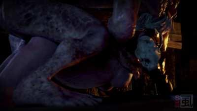 Ciri captured and pounded (Shirami) [The Witcher]