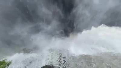 Just learned that standing this close to a 380 feet waterfall is a thing (Devil's pool - Victoria falls )