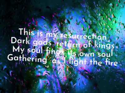 Through resurrection, I give birth to life. The birth is in me, so hear this oath to resurrection. Welcome back.