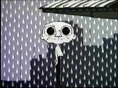 Rain is my depression. The awning is my coping habits. I still feel sad despite doing things that make me happy.... its not fair