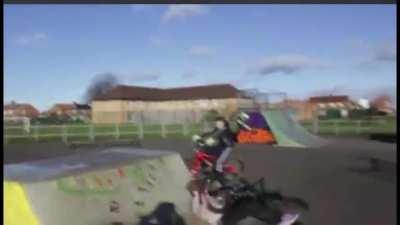 Just a nice box jump at the skatepark (me at 16 being an idiot)