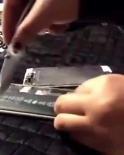 Looks like she will be needing a new battery and a pair of hands