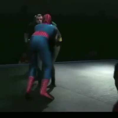 Blursed Batman & robin Vs Spiderman