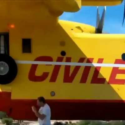 Almost had a plane crash into him