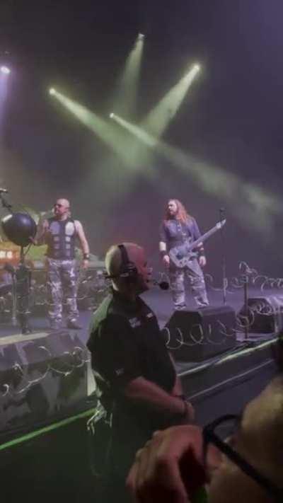 Looks like Joakim had just about enough of Tommy and Swedish Pagans! Highway to Hell Phoenix, AZ.