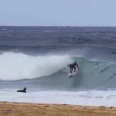 This surfer did a cool flip thing!