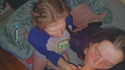 I love watching other girls suck him off x