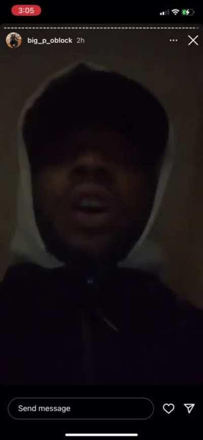 Big P tries to extort younger o block members and pulls up on bike 😬