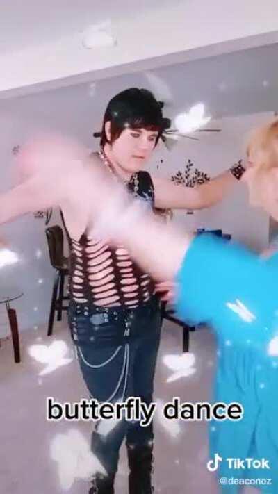 He cuts himself a lot of cheesecake