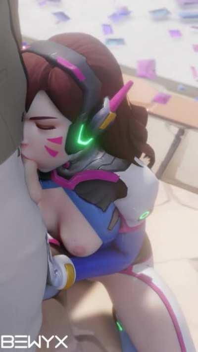 D.Va blowing the payload (Bewyx)