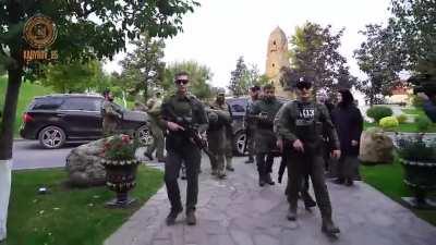 16 year old son of Chechnya head Ramzan Kadyrov is gifting to his father three Ukrainian POWs captured in Ukraine.