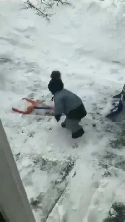 I can totally relate. Shoveling sucks.