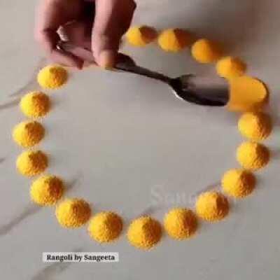 This Rangoli Art is So Satisfying.