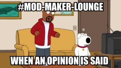 The Powerpuff Girls meme except it's based on the modding Discord