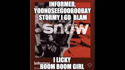 The lyrics are in English