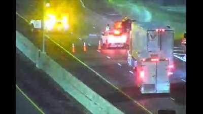 Distracted Jackass Crashes Into Alabama DOT Truck And Dies - Traffic Cam Watch 