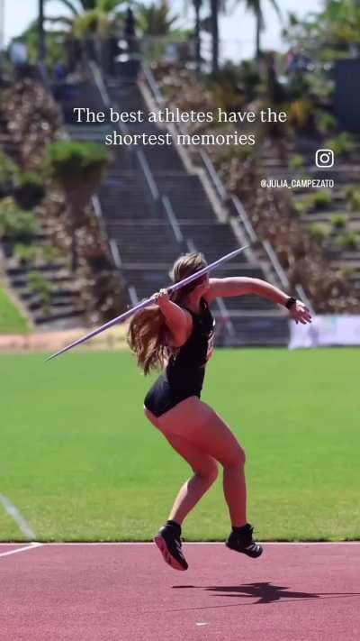 “The best athletes have the shortest memories”