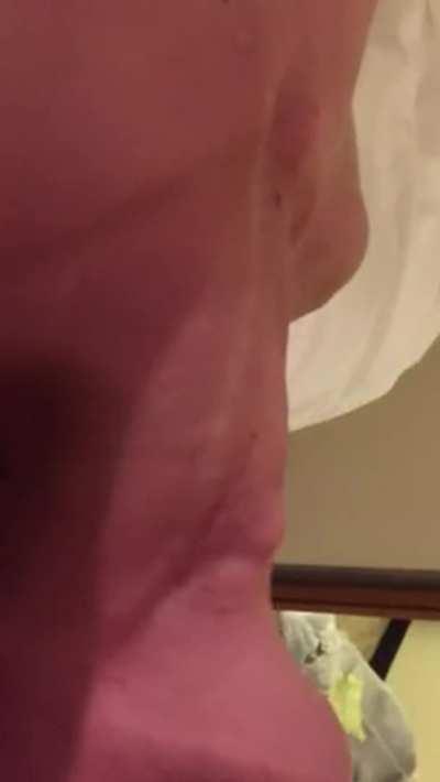 You Can See The Dick Throbbing The Cum Inside The Throat