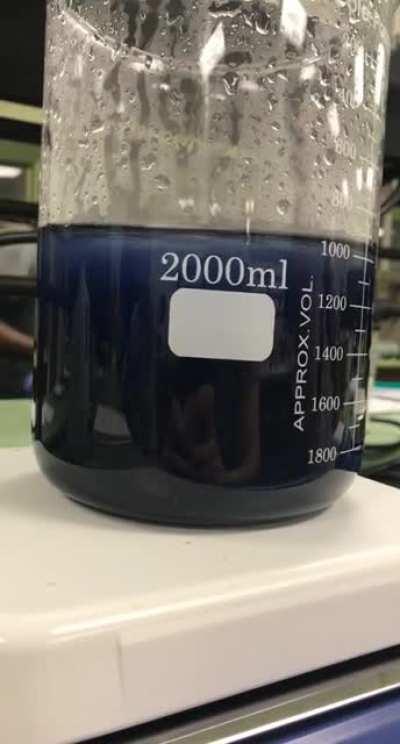 My own Briggs-Rauscher Rxn (Iodine Clock) from a few years ago