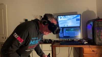 My Dad Tries VR Skiing
