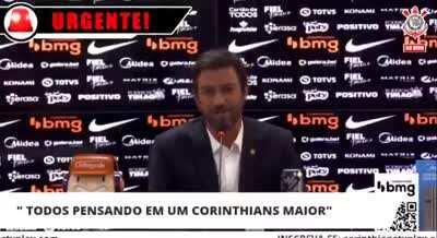 Novo presidente do Corinthians ja chegou com tudo