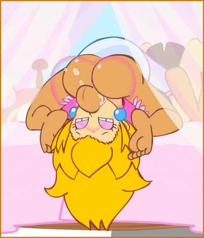 Deep in Peach's mouth