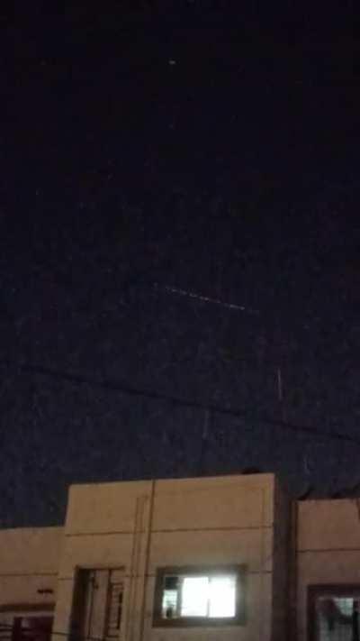 Drones? Did anyone notice this strange line just now? Increase brightness to see.