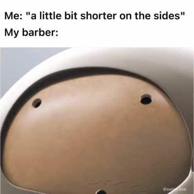 look at my barber dawg I'm going bald