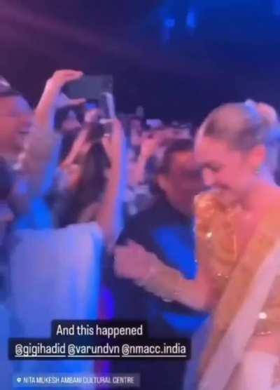 that Varun Dhawan & Gigi Hadid thing isn't bad at all through these angles, she doesn't look uncomfortable at any point. It seems fun and friendly.