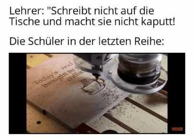 Irgendwie sehen diese Tische immer so krass bearbeitet aus