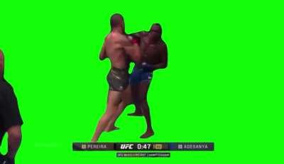[MEME TEMPLATE] Israel Adesanya knocks out Alex Pereira UFC 287 - Green Screen