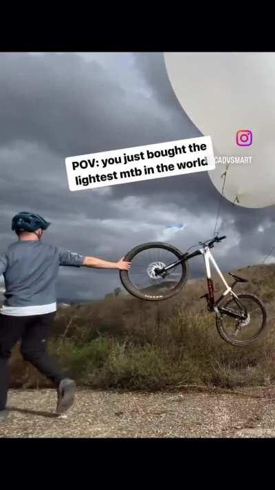 Your bike weighs 3kg? That's cute mine weighs less than air 