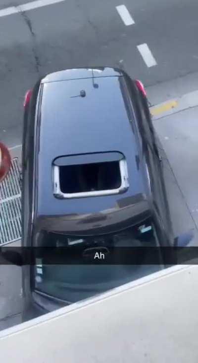 throwing a jar from the window