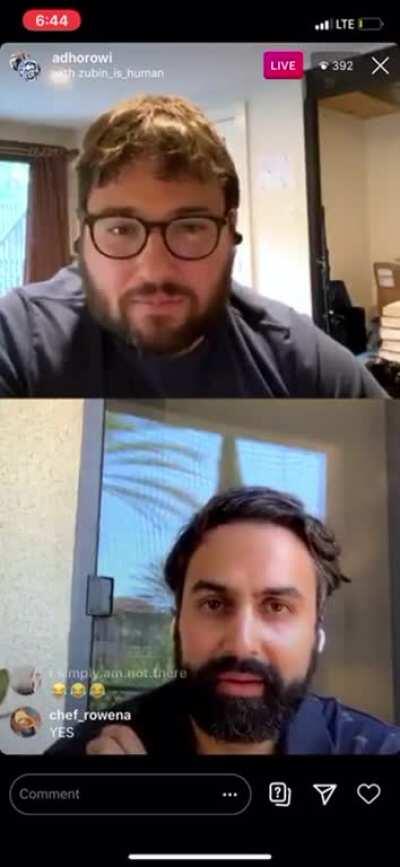 Andrew and Zubin discussing “poggers.”