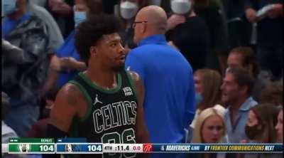 [Highlight] Marcus Smart's late-game foul to reset the shot-clock with 11 seconds remaining in the game, allowing Luka to win it all