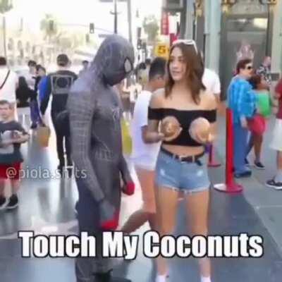 Spiderman caught. Credits to @piola.shits in Instagram.