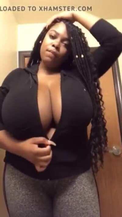 Huge black boobs