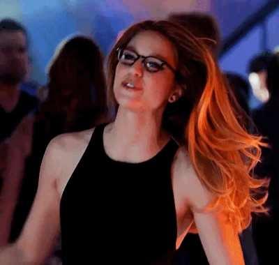 Nerdy friend having a bit too much to drink, now going around trying to hook up with you… [Melissa Benoist]